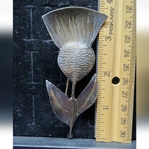 Native American Old Pawn Brooch Pin Sterling Silver Tested+ Marked NyF